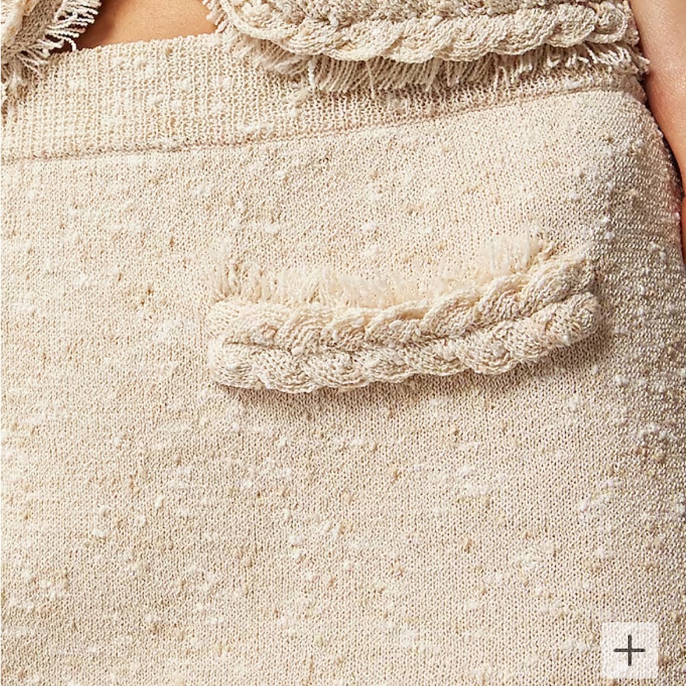 NWT J.Crew | Marled fringe-trim mini sweater-skirt | Heather Sand | Size M - Picture 3 of 7